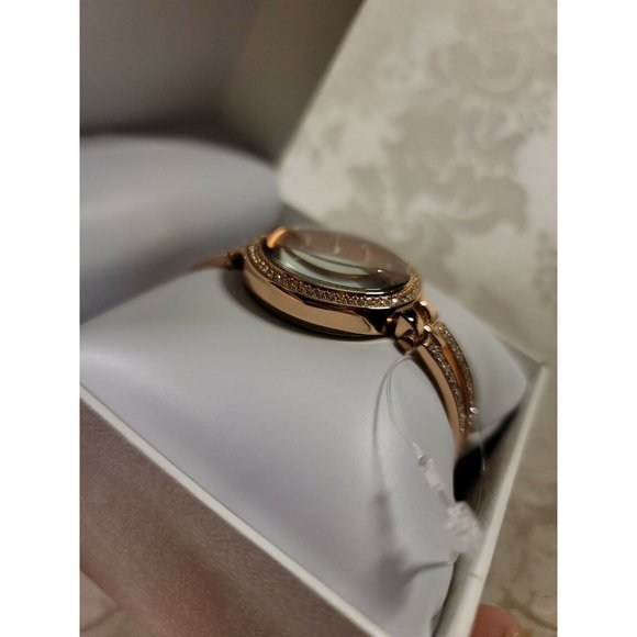 Jessica Simpson Rose Gold Color Rhinestone Bling Womens Watch Metal JSB0036RG main image 6